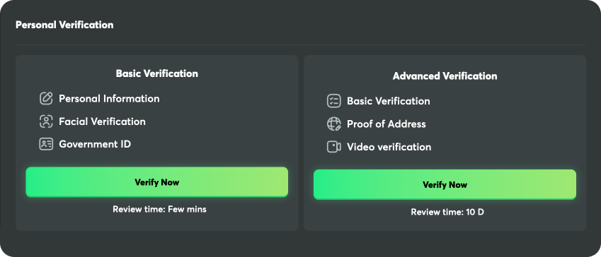 BC.Game personal verification 