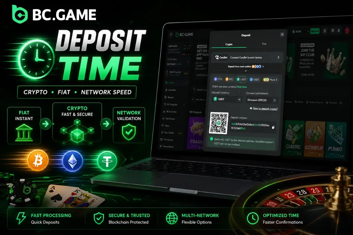 What is the Official BC.Game Deposit Time?